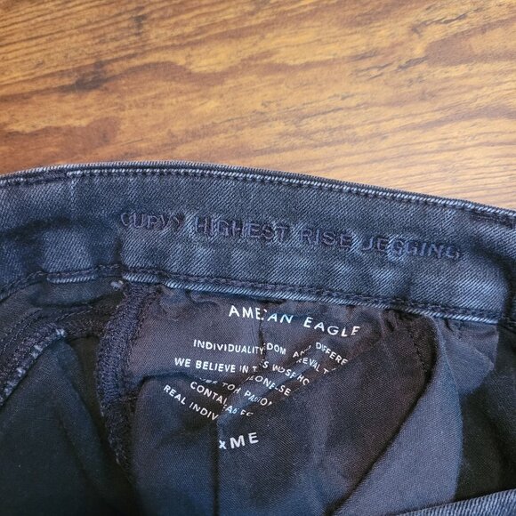 American Eagle Jeans 14 L Jeggings Curvy Highest Rise Next Level Stretch - Picture 5 of 11